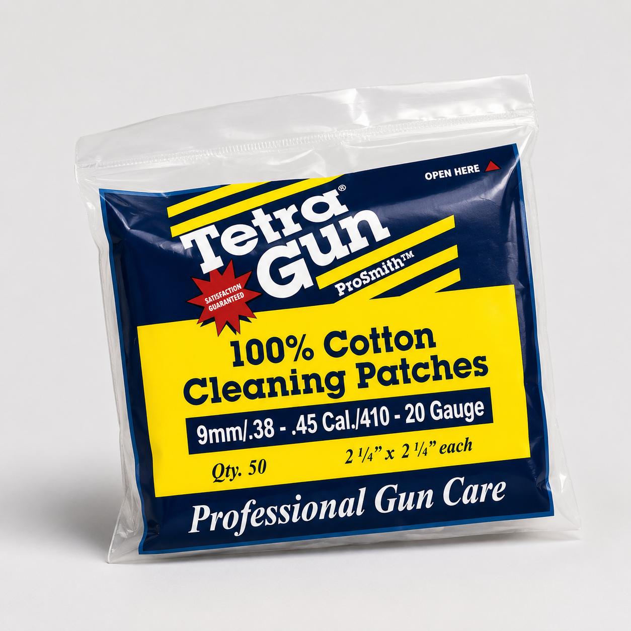 Gun Cleaning Patches – Cotton – ProSmith – Tetra Gun