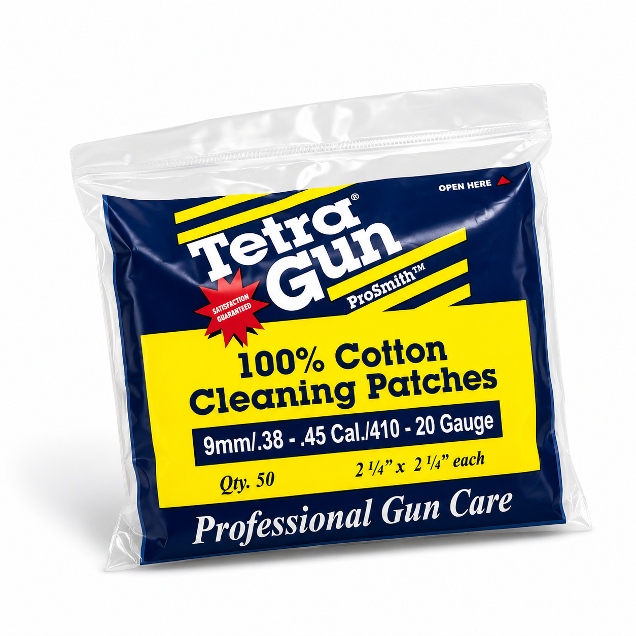 Gun Cleaning Patches – Cotton – ProSmith – Tetra Gun