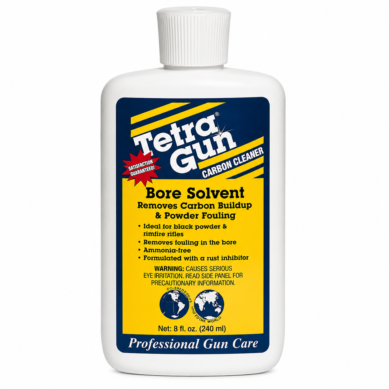 Tetra Gun Bore Solvent bottle on a white background