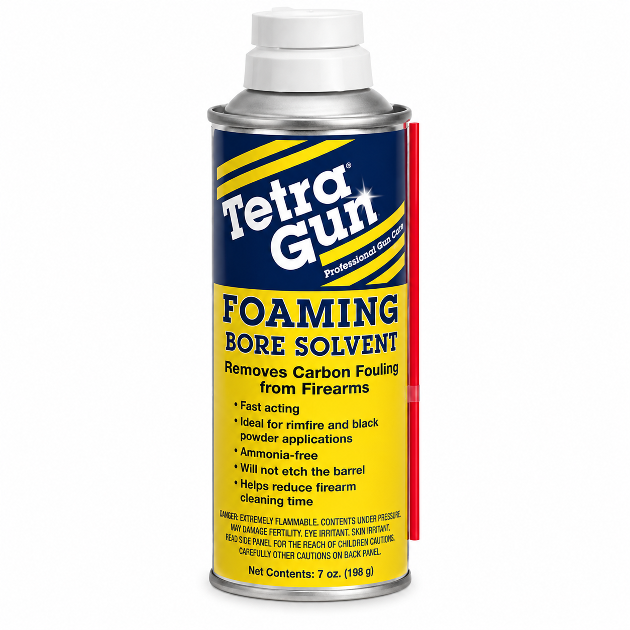 Tetra Gun foaming bore solvent can on a white background