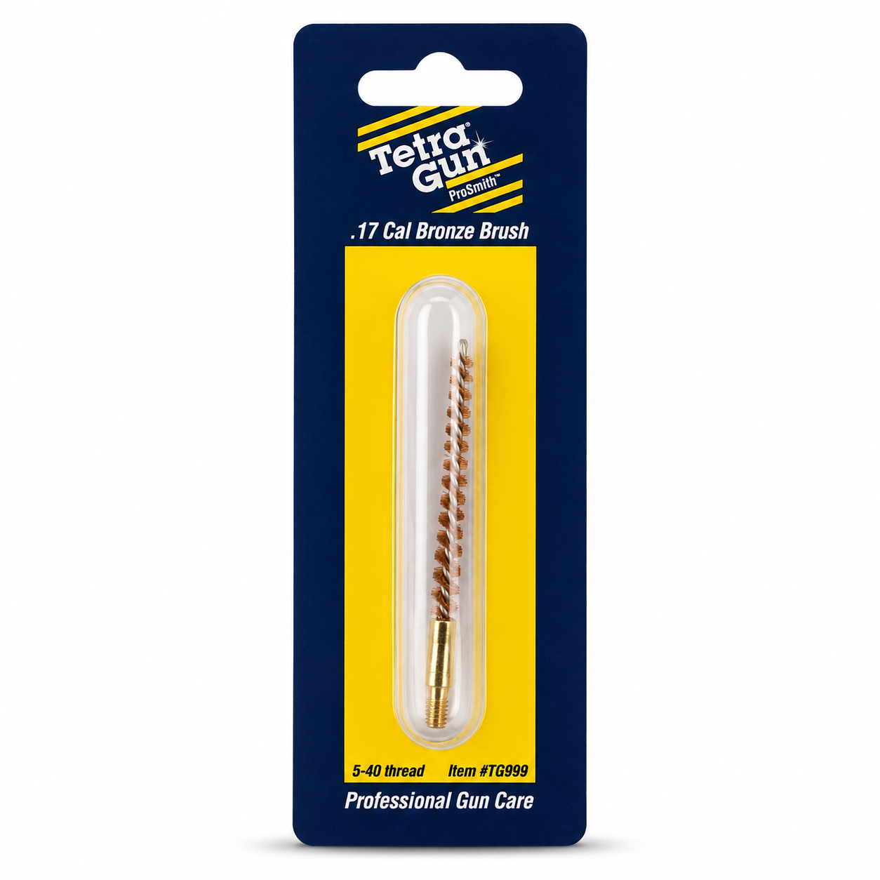 Tetra Gun .17 Cal Bronze Brush packaging with clear window showing the brush inside.