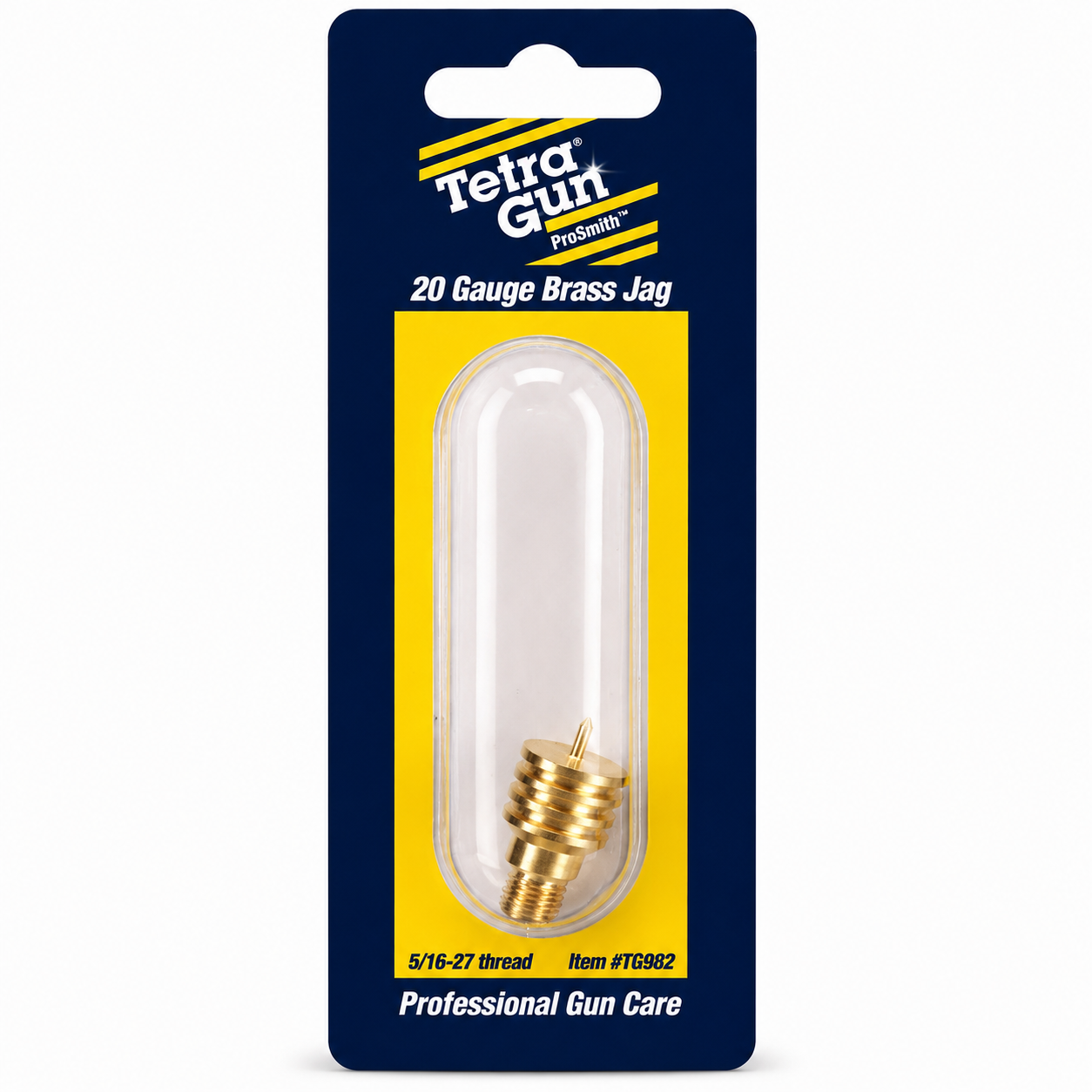 Tetra Gun 20 Gauge Brass Jag packaging on a white background