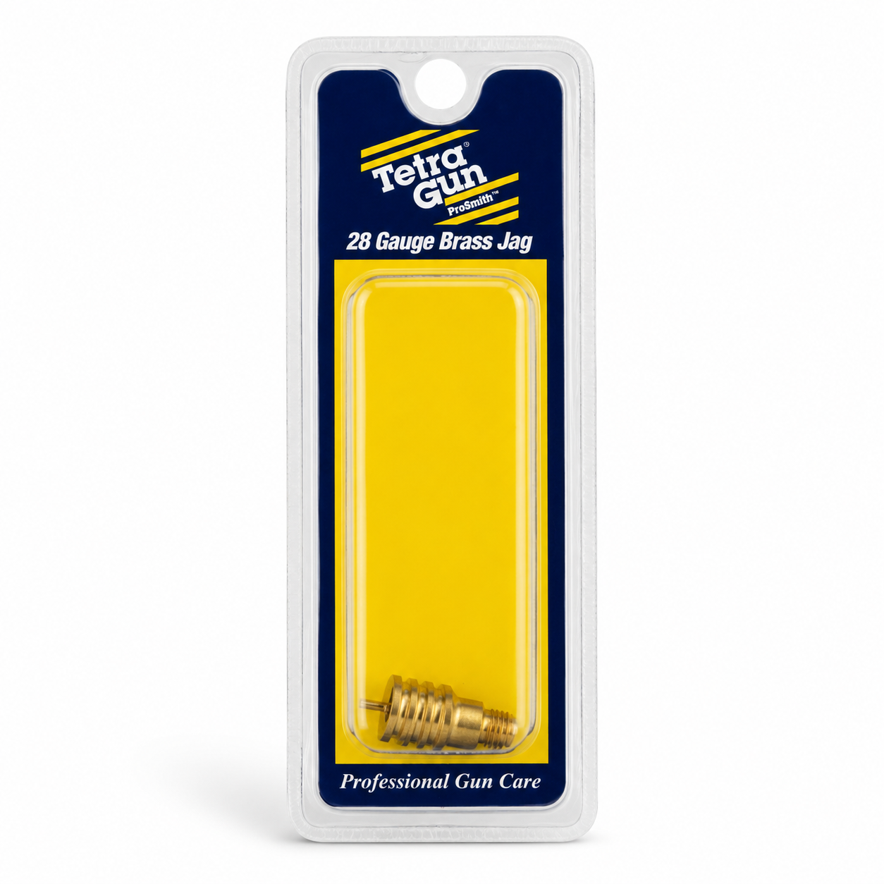Tetra Gun 28 gauge brass jag packaging on a white background