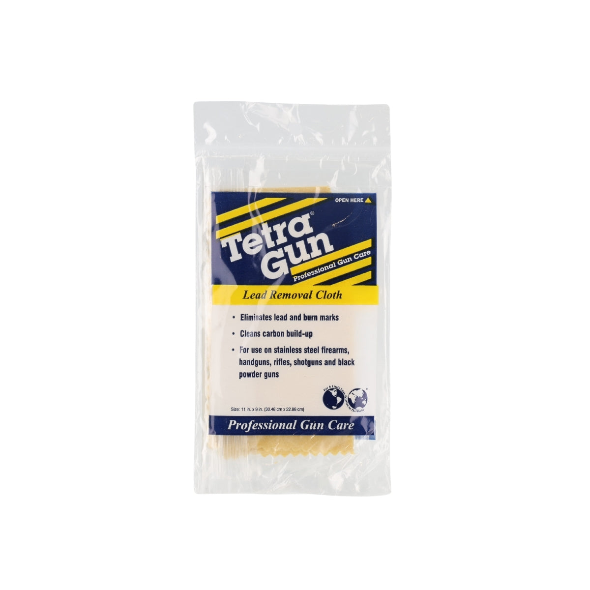 Tetra Gun Lead Removal Cloth 11 inch x 9 inch on a white background